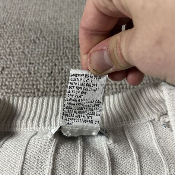 Vintage Penguin Sport Sweater Vest Men's Large V-Neck White Golf Preppy Y2K - Picture 8 of 9